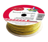 Sznurek-wstążka 3mm 20m złoty 487302 TITANUM
