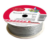 Sznurek-wstążka 3mm 20m srebrny 487303 TITANUM