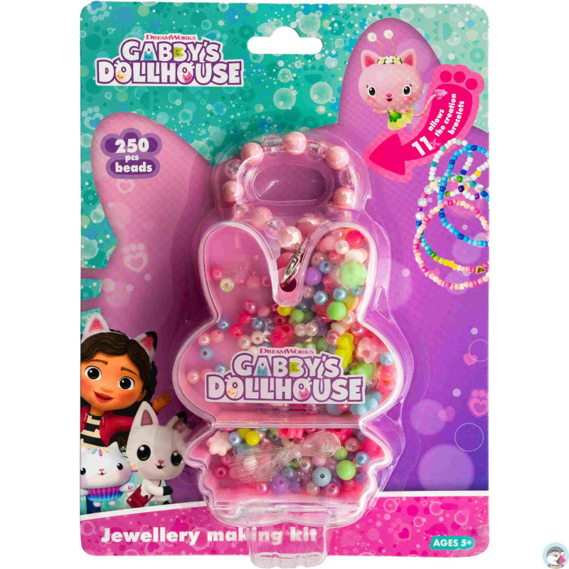 Zestaw koralików Gabbys Dollhouse 250szt.+2m gumki Zajączek ASTRA 334024008