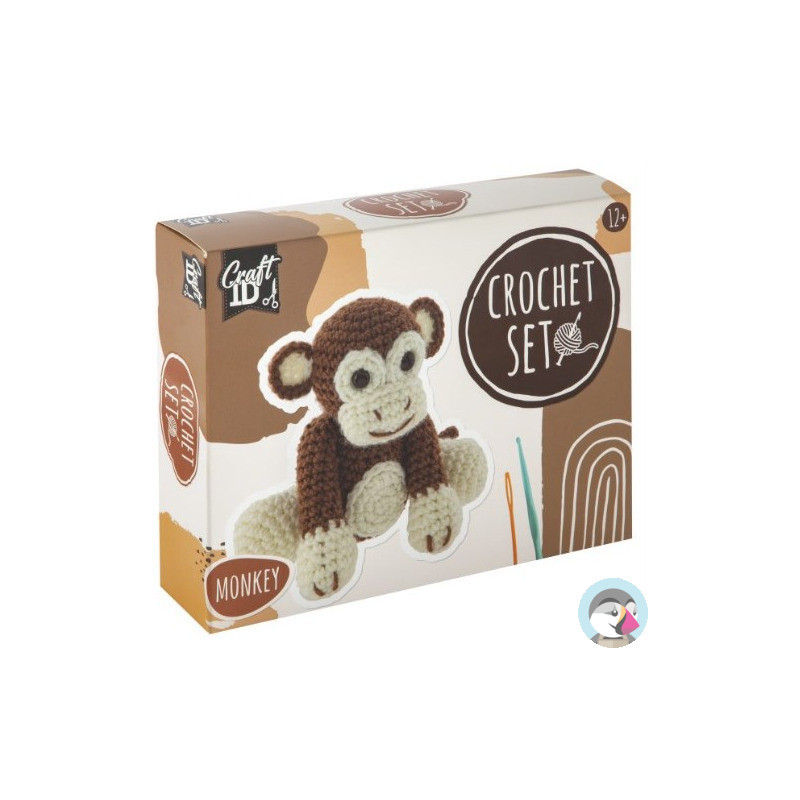 Zestaw do szydełkowania MAŁPKA 15x9x13,5cm CR1704/GE GRAFIX