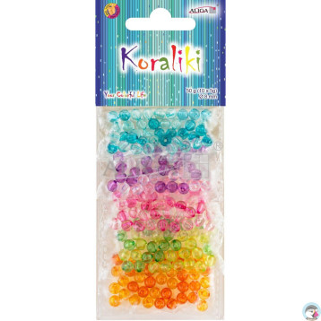 Koraliki plastikowe 8mm. op. 50g. (10kol. x 5g.) PJ-2844 ALIGA
