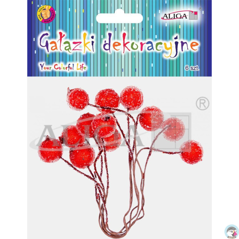Gałązki dekoracyjne dł. 12cm op. 6szt. DPG-5197 ALIGA
