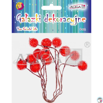 Gałązki dekoracyjne dł. 12cm op. 6szt. DPG-5197 ALIGA