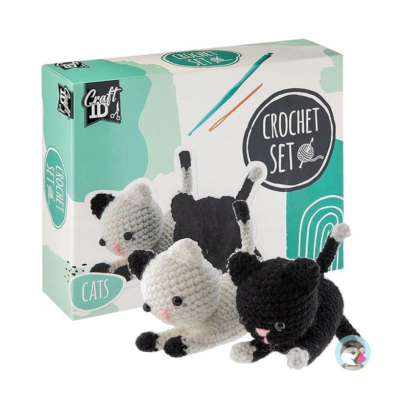 Zestaw do szydełkowania KOTY 13x6,5x10,5cm CR1701/GE GRAFIX