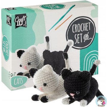 Zestaw do szydełkowania KOTY 13x6,5x10,5cm CR1701/GE GRAFIX