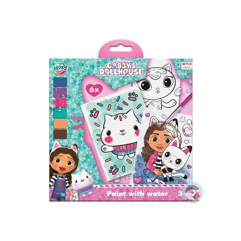 Kolorowanka wodna Gabbys Dollhouse 6ark. 420700 MOXY