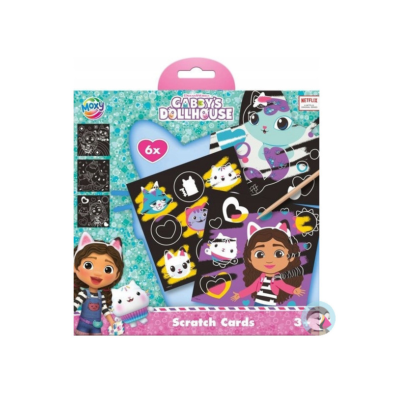 Zdrapywanka Gabbys Dollhouse + długopis 6ark. 19,5x19,5cm 420748 MOXY