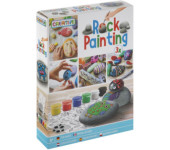 Zestaw do malowania kamieni (3x Kamień, 6x Farbka, 1x Pędzelek, 1x arkusz z szablonami) 200026 MOXY