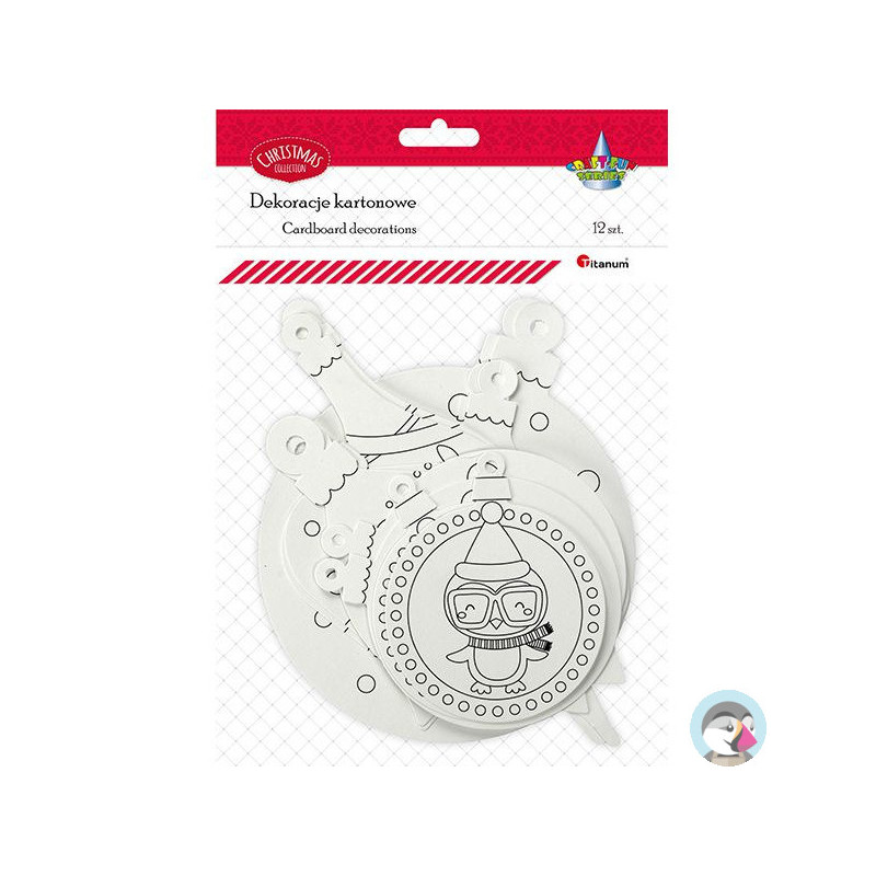 Dekoracje papierowe 12 szt 412630 TITANUM