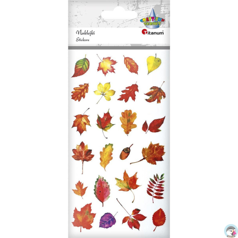 Naklejki foliowe JESIENNE LIŚCIE 24szt. 487035 TITANUM