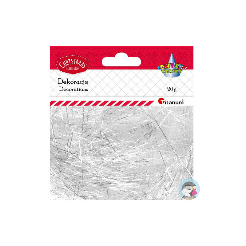 Włosy anielskie 20g białe 389726 TITANUM