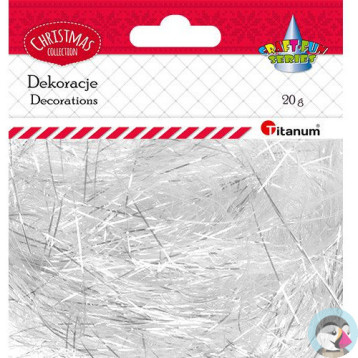 Włosy anielskie 20g białe 389726 TITANUM