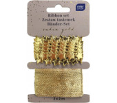 Zestaw tasiemek 2x2m ZŁOTY Satin Gold INTERDRUK