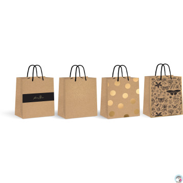 Torebka prezentowa KRAFT GOLD (12) 26,5x33x13cm INTERDRUK