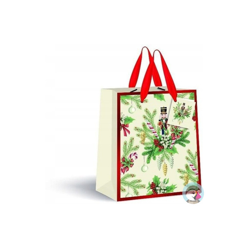Torebka prezentowa mała Cream Boże Narodzenie 190g 18x23x10cm INTERDRUK