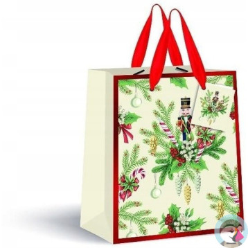 Torebka prezentowa mała Cream Boże Narodzenie 190g 18x23x10cm INTERDRUK
