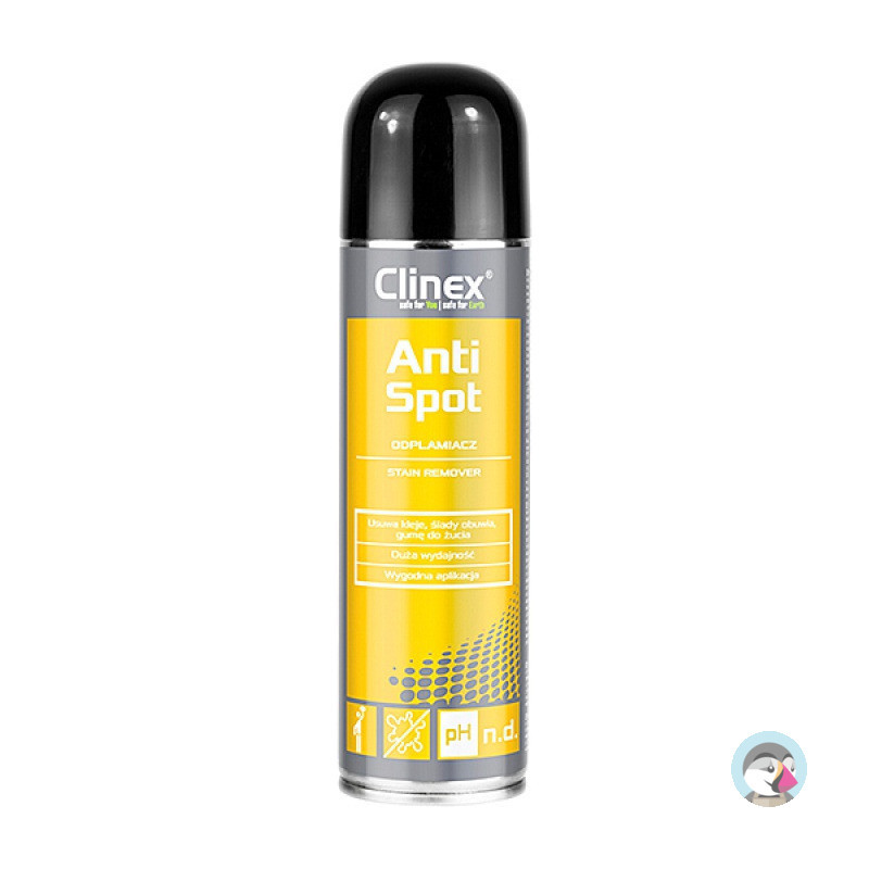 Odplamiacz CLINEX Antispot usuwa resztki kleju, gumę do żucia 250ml (CL77613)