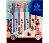 Zakreślacze z łapkami ASTRAPEN Animals Choco 6kol. 208025901