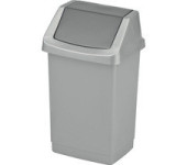 Kosz na śmieci uchylny 50l CURVER CLICK-IT srebrny/grafit 04045-877-65