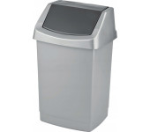 Kosz na śmieci uchylny 25l CURVER CLICK-IT srebrny/grafit 04044-877-65