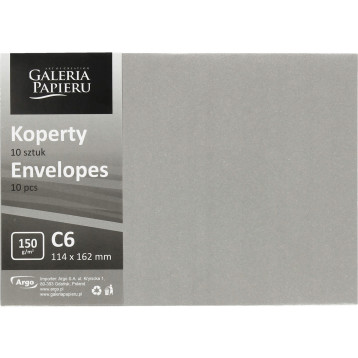 Koperta C6 Pearl srebrny K 150g. (10szt.) 280266 Galeria Papieru Koperta C6 Pearl srebrny K 150g. (10szt.) 280266 Galeria Papieru