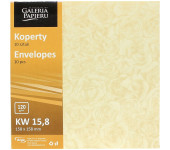 Koperta 158x158mm Róże kremowy P 120g. (10szt.) 280303 Galeria Papieru