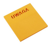 Bloczek samoprzylepny 75x75mm UWAGA 50k 110328 SMART
