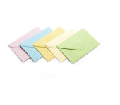 Koperta 70x100mm SATYNOWA mix kolorów pastelowych 130g. (50szt.) 280418 Galeria Papieru