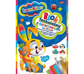 Blok techniczny szkolny A4 kolorowy + złota i srebrna kratka 10 kartek 170g BAMBINO
