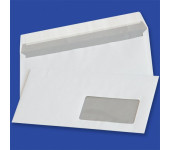Koperty DL HK białe 80g okno prawe 45x90mm z paskiem (1000szt.) NC 11232210