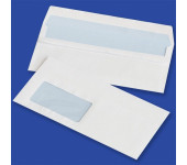 Koperta DL SK białe 75g. okno lewe 45x90mm samoklejace (1000szt.) NC 11221300