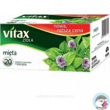 Herbata VITAX zioła (20 torebek x 1,5g) MIĘTA STRONG bez zawieszki