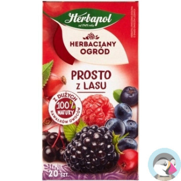 Herbata HERBAPOL owocowo-ziołowa (20 tb) Prosto z Lasu 50g HERBACIANY OGRÓD o smaku owoców leśnych