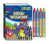 Kredki woskowe 16 kolorów w etui DINO TT8246 PENMATE