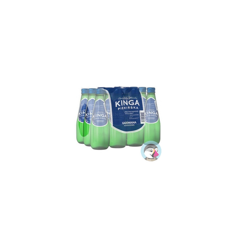 Woda mineralna KINGA PIENIŃSKA 0,3l (12szt) gazowana butelka szkło