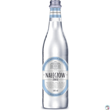 Woda mineralna NAŁĘCZÓW ZDRÓJ 0.5L (12 sztuk) gazowana w szkle bez kaucji