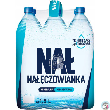 Woda mineralna NAŁĘCZOWIANKA 1.5L (6szt) niegazowana z kaucją