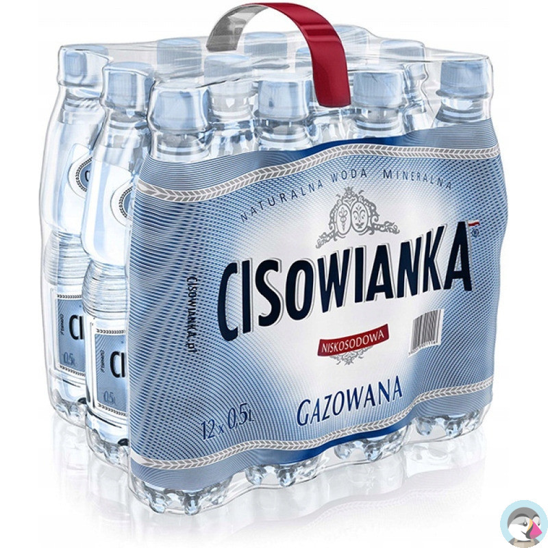 Woda mineralna CISOWIANKA 0.5L (12szt) gazowana z kaucją