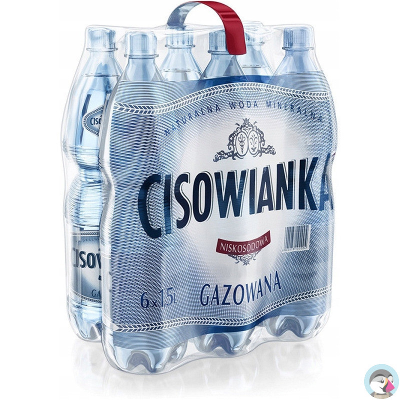Woda mineralna CISOWIANKA 1.5L (6szt) gazowana z kaucją