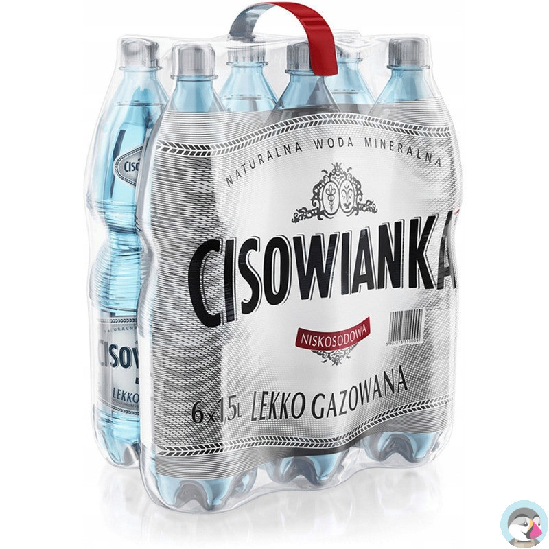 Woda mineralna CISOWIANKA 1.5L (6szt) lekko gazowana z kaucją