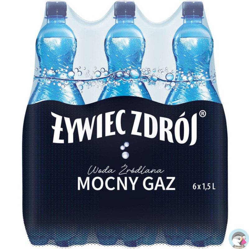 Woda źródlana ŻYWIEC ZDRÓJ 1.5L (6szt) mocno gazowana z kaucją