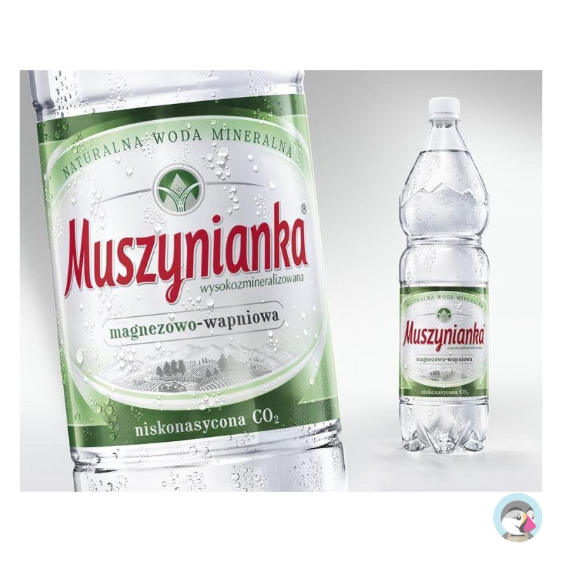 Woda MUSZYNIANKA 1.5L (6szt) niskogazowana zielona z kaucją