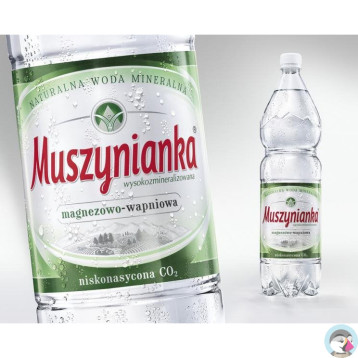 Woda MUSZYNIANKA 1.5L (6szt) niskogazowana zielona z kaucją