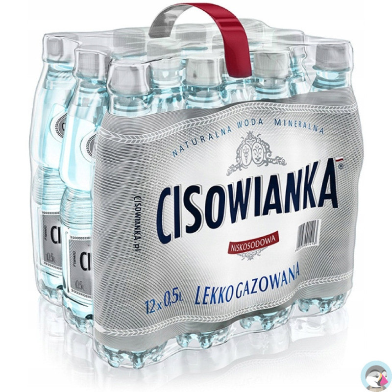 Woda mineralna CISOWIANKA 0.5L (12szt) lekko gazowana z kaucją