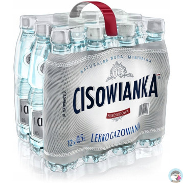 Woda mineralna CISOWIANKA 0.5L (12szt) lekko gazowana z kaucją
