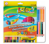 Kredki ołówkowe trójkątne dwust.24/48k.+ temperówk TT7537 PENMATE