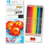 Kredki dwustronne 12 kolorów Double Artist 4/3mm Kolori premium TT7986 PENMATE