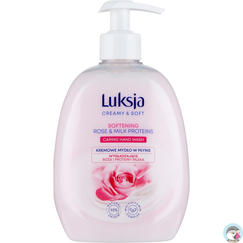 Mydło w płynie z dozownikiem LUKSJA 500ml. RÓŻA