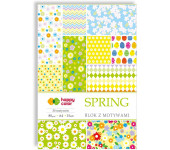 Blok z motywami A4 15k SPRING 30 motywów HA3808 2030-S HAPPY COLOR