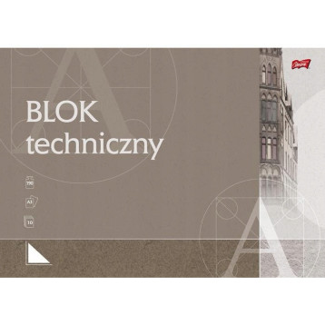 Blok techniczny szkolny A3 biały 10 kartek 190g UNIPAP Blok techniczny szkolny A3 biały 10 kartek 190g UNIPAP